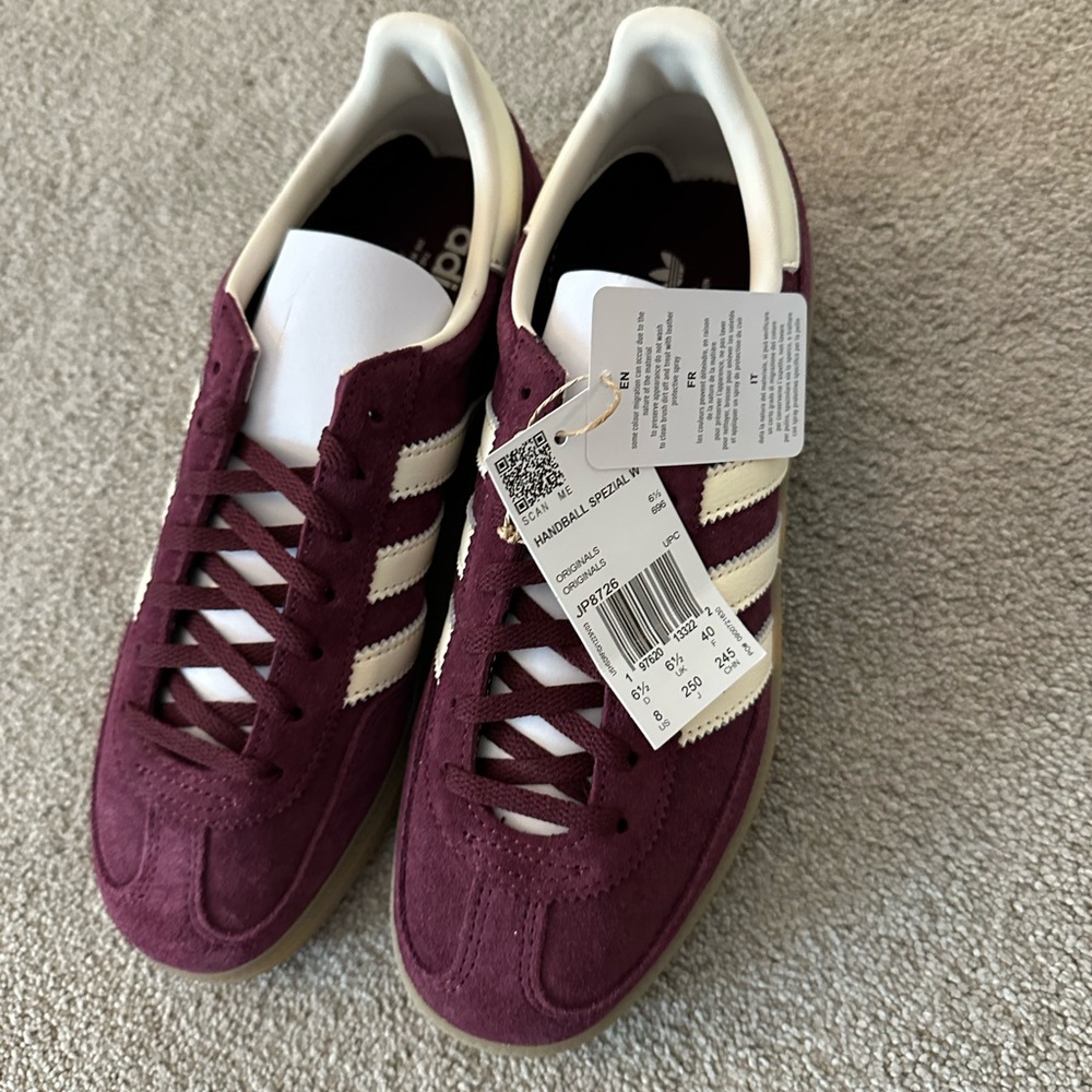 adidas Handball Spezial Women’s Sneakers in Maroon and Cream
